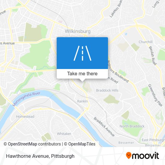 Mapa de Hawthorne Avenue