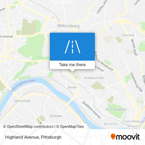 Highland Avenue map