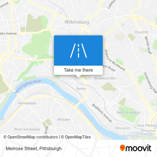 Melrose Street map