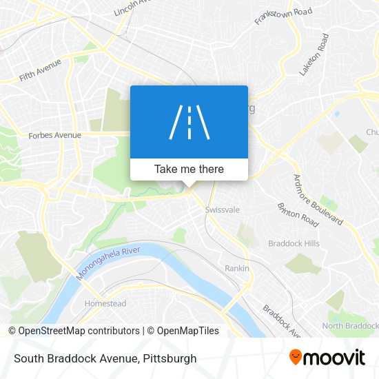 South Braddock Avenue map