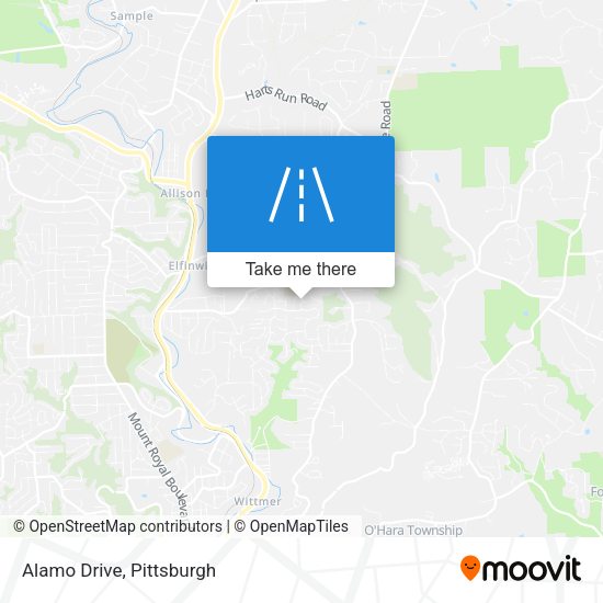 Mapa de Alamo Drive