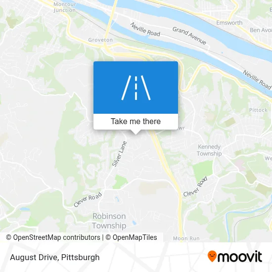 August Drive map