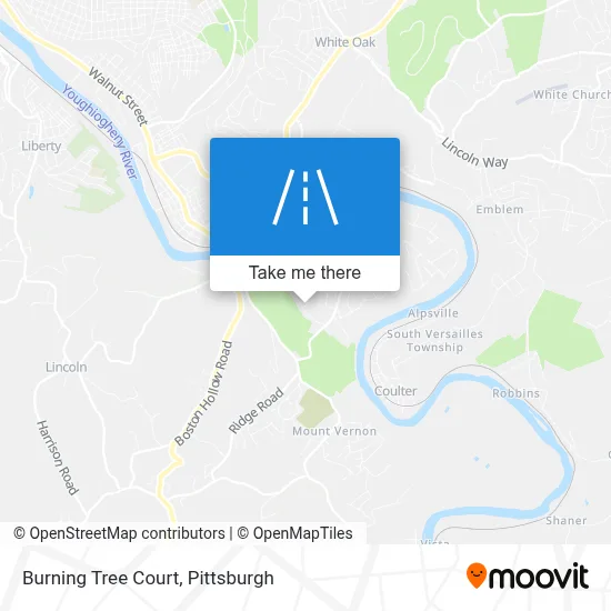 Burning Tree Court map