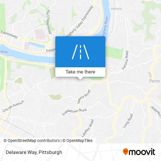 Mapa de Delaware Way