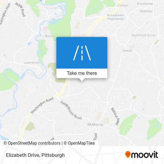 Mapa de Elizabeth Drive