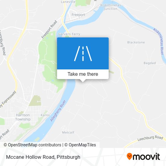 Mccane Hollow Road map