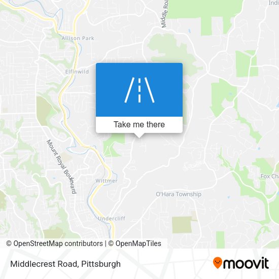 Middlecrest Road map