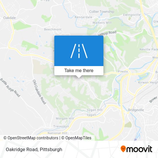 Oakridge Road map