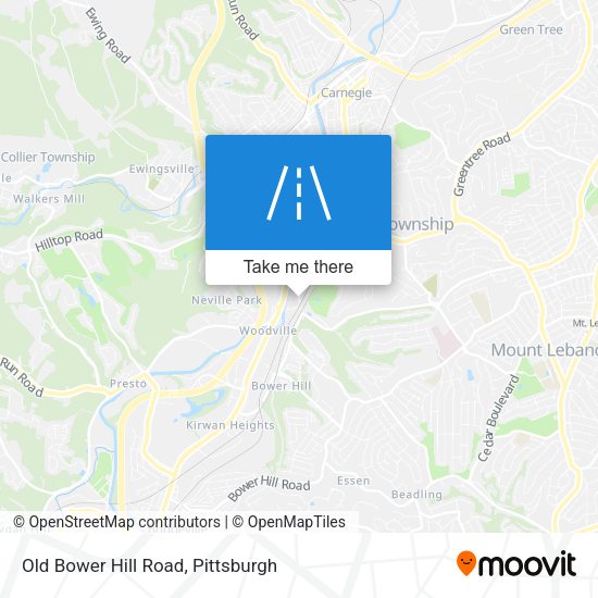Old Bower Hill Road map