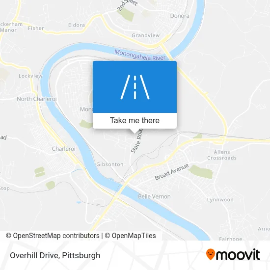 Overhill Drive map
