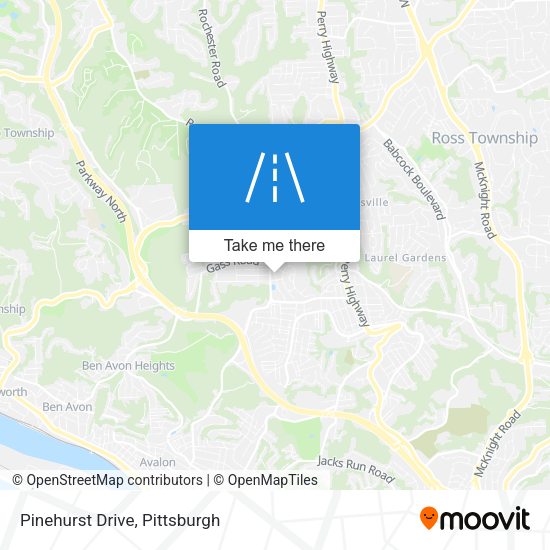 Mapa de Pinehurst Drive