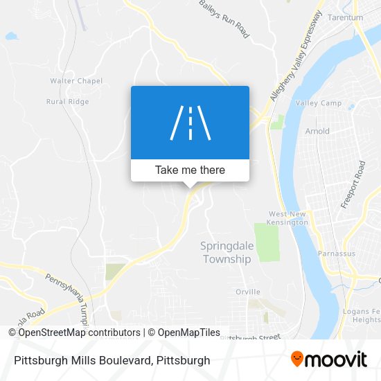 Pittsburgh Mills Boulevard map