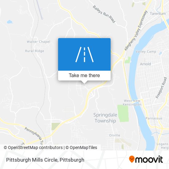 Mapa de Pittsburgh Mills Circle