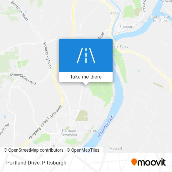Portland Drive map