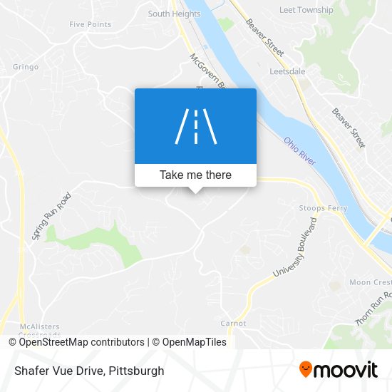 Mapa de Shafer Vue Drive