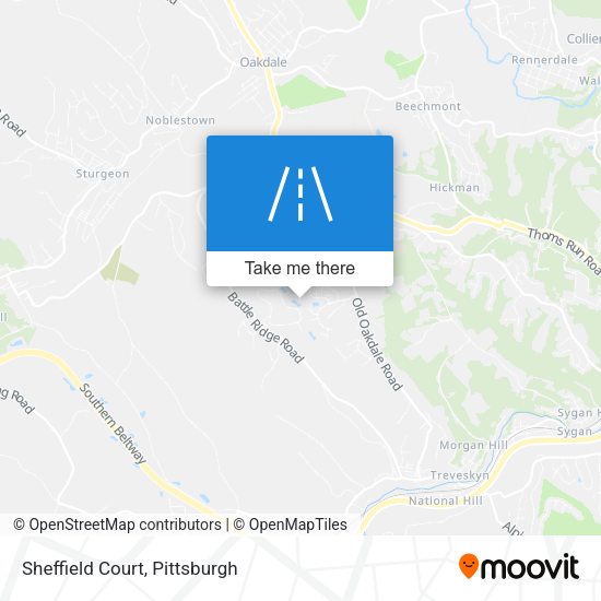 Mapa de Sheffield Court