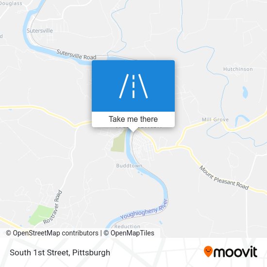 South 1st Street map