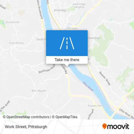 Work Street map