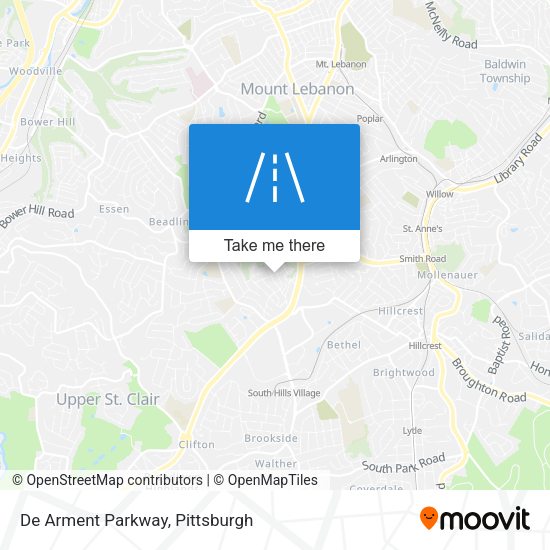 De Arment Parkway map