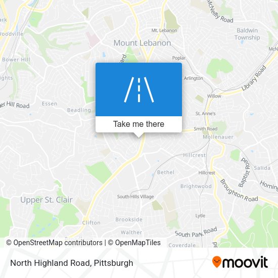 North Highland Road map