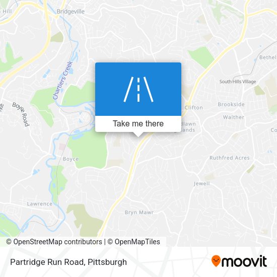Partridge Run Road map