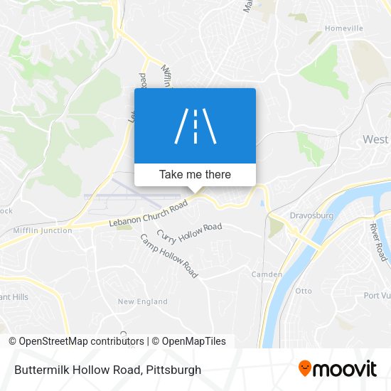Buttermilk Hollow Road map