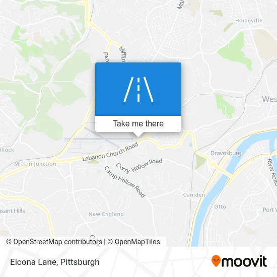 Elcona Lane map