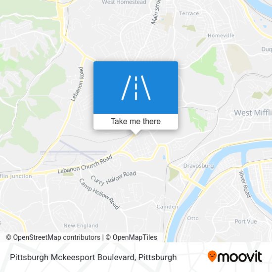 Pittsburgh Mckeesport Boulevard map