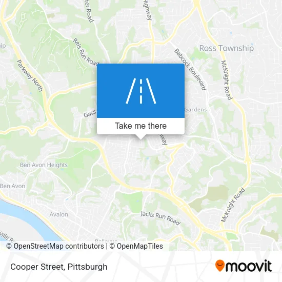 Cooper Street map