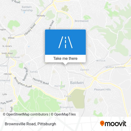 Brownsville Road map