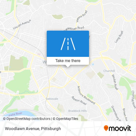 Mapa de Woodlawn Avenue