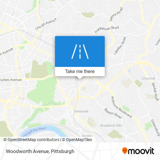 Woodworth Avenue map