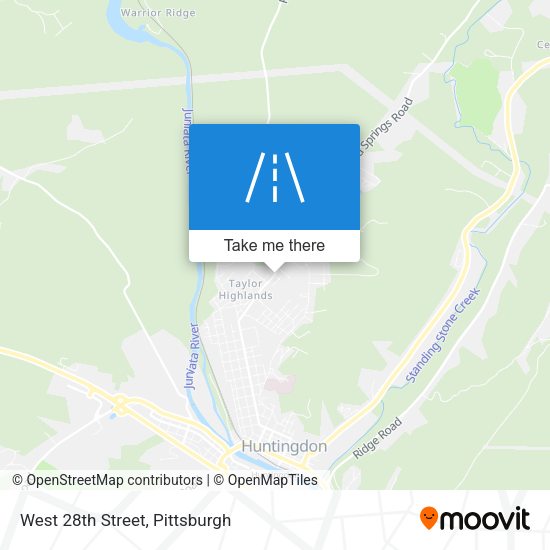 West 28th Street map
