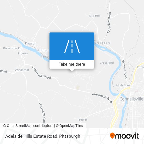 Adelaide Hills Estate Road map