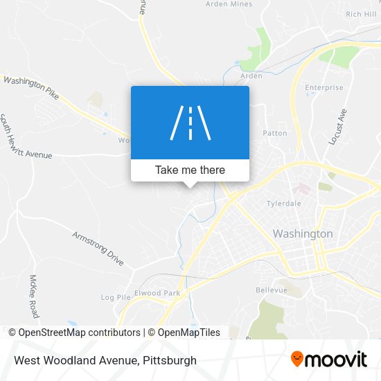 West Woodland Avenue map
