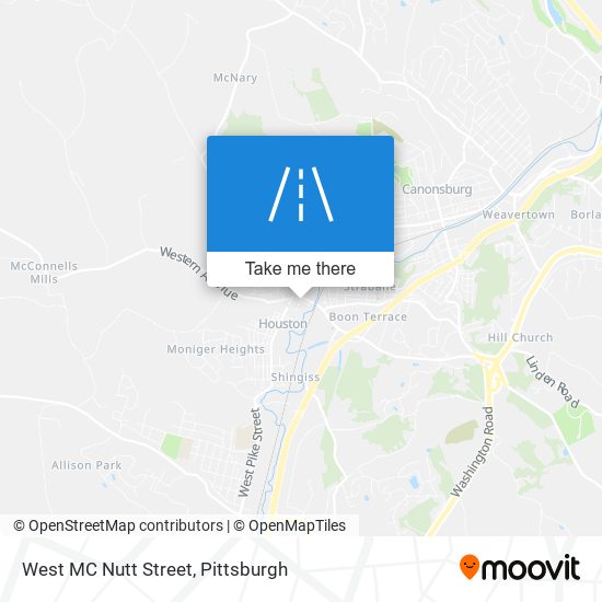 West MC Nutt Street map