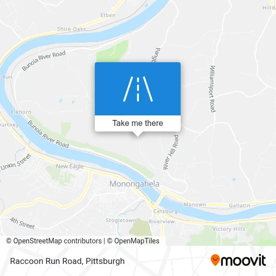 Raccoon Run Road map