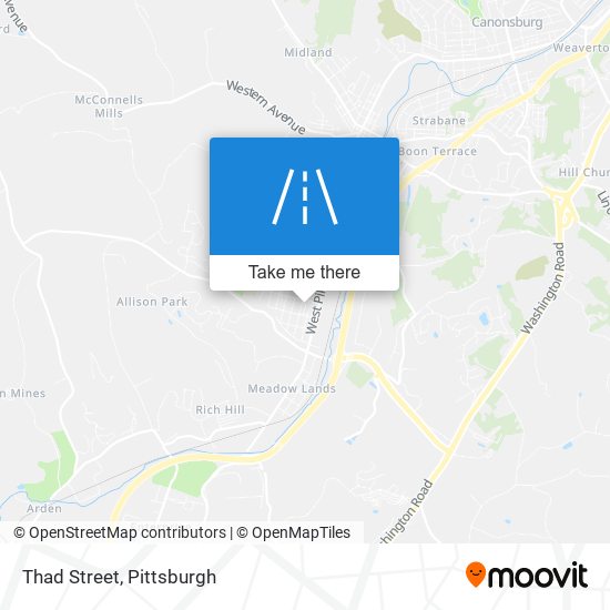 Thad Street map