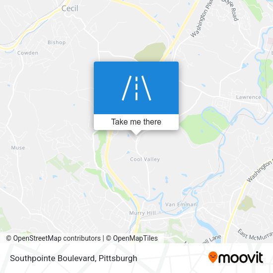 Mapa de Southpointe Boulevard