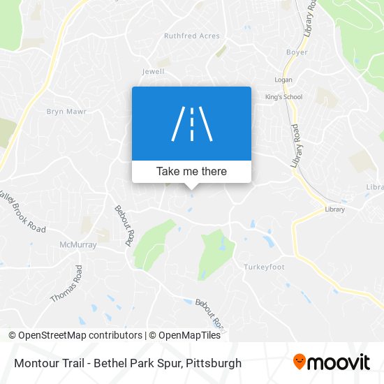 Mapa de Montour Trail - Bethel Park Spur