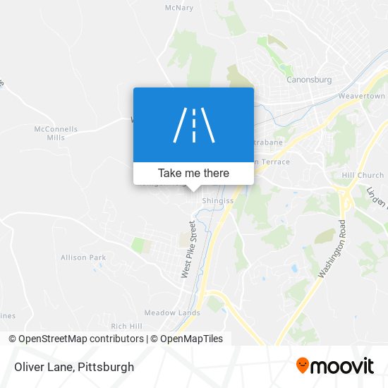 Oliver Lane map