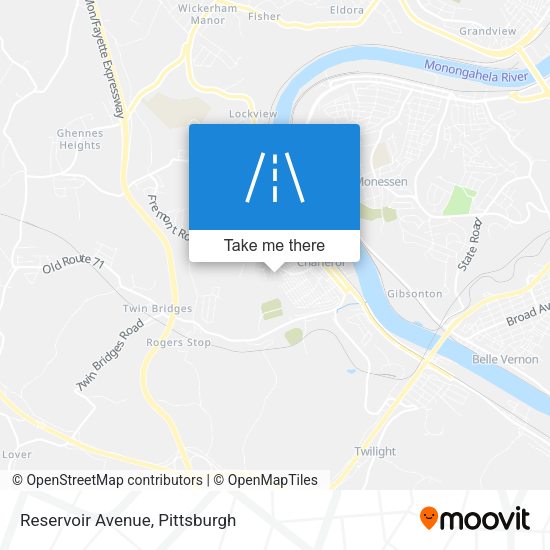 Reservoir Avenue map