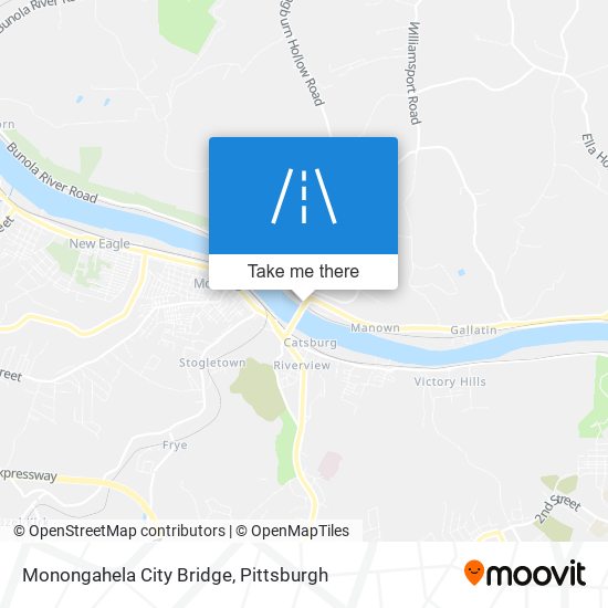 Monongahela City Bridge map