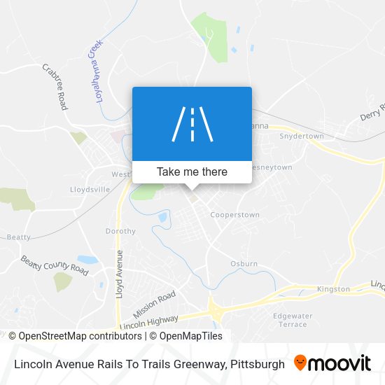 Mapa de Lincoln Avenue Rails To Trails Greenway