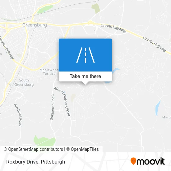 Roxbury Drive map