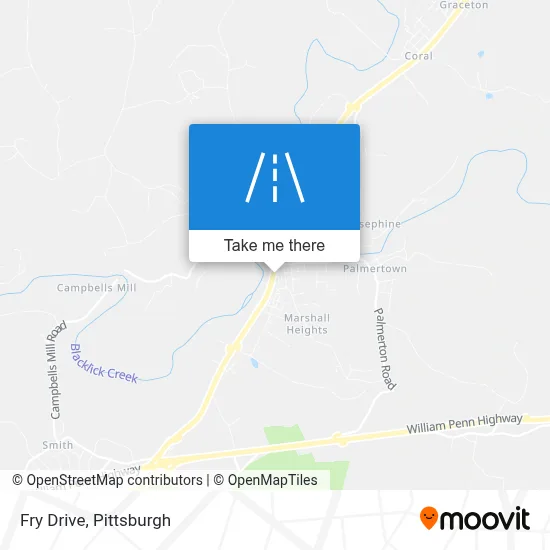 Fry Drive map