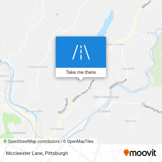 Mccleester Lane map