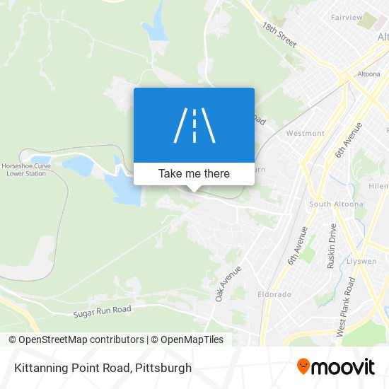 Kittanning Point Road map