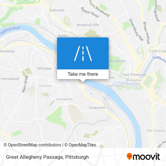 Great Allegheny Passage map