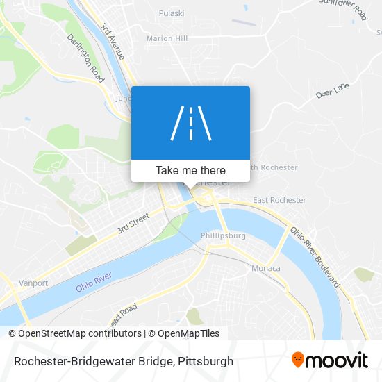 Rochester-Bridgewater Bridge map